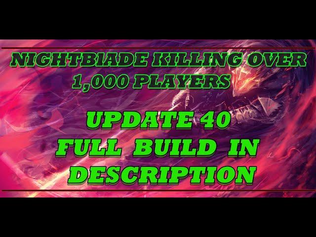 ESO PVP GAMEPLAY  BOMBED THE WHOLE SERVER  OVER A 1000 PLAYERS DEAD I UPDATE 40 BUILD IN DESCRPTION