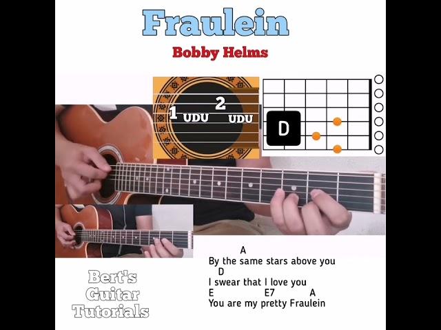 Fraulein - Bobby Helms guitar chords w/ lyrics & bass strumming tutorial