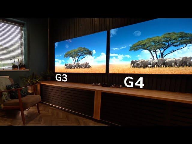 LG's BEST OLED TV NEW LG G4 OLED vs LG G3 65 Inch Side by Side