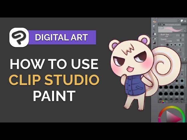 How to Use CLIP STUDIO PAINT - Digital Art Tutorial for BEGINNERS (step by step)