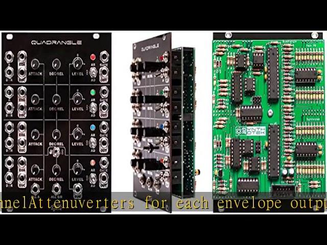 Synthrotek Quadrangle DIY PCBs, Panel and ICs - Eurorack Quad Envelope Generator