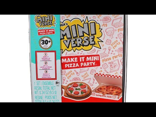 Miniverse Make it Mini Pizza Party Pack DIY Food Craft Unboxing Review