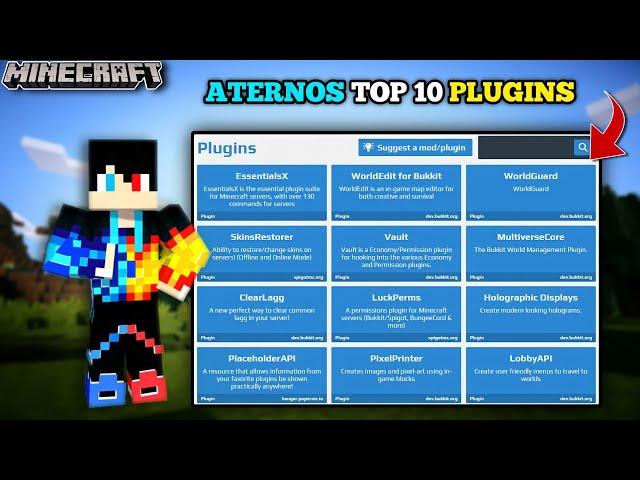 Aternos Top 10 Best Plugins Every SMP Needs || How to Add and Use In Minecraft Server Hindi 