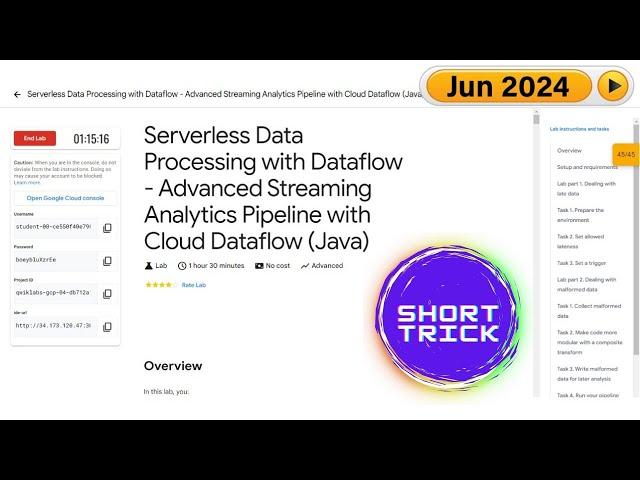 Serverless Data Processing with Dataflow Advanced Streaming Analytics Pipeline withCloudDataflowJava