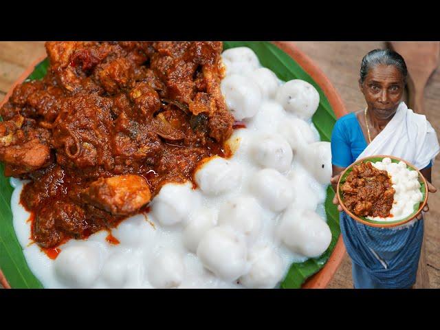 Tasty ChickenCurry & Rice dumplings in Coconut Gravy - Pidiyum Kozhiyum