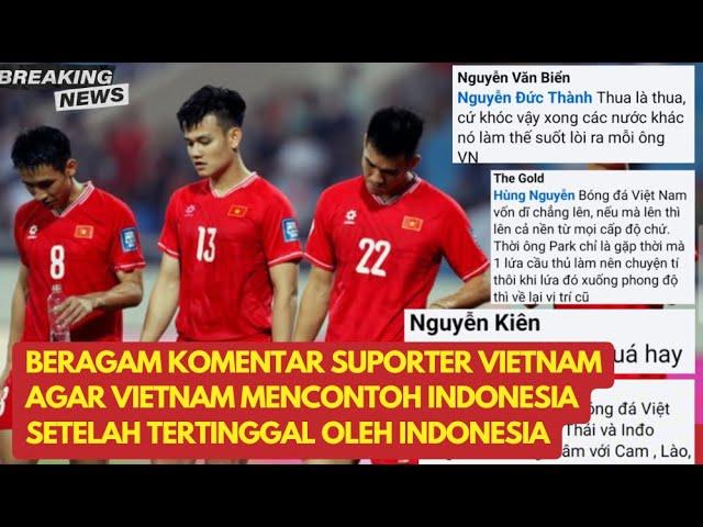 Suporter Vietnam Minta Timnas Vietnam Mencontoh Langkah Indonesia, Usai kalah Saing Lawan Indonesia