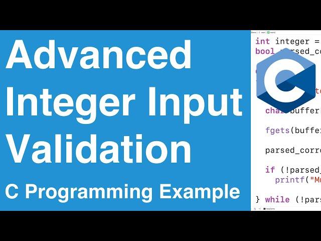 Advanced Integer Input Validation | C Programming Example