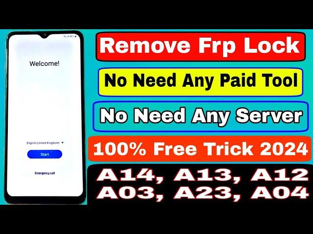 All Samsung FRP Bypass Without Pc/Tool 2024 | Samsung A14, A13, A12, A03, A23 | No TalkBack - No PC