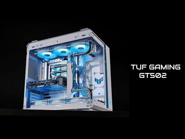 IT'S TIME TO GET TUF FOR CES. Full TUF custom water cooled gaming pc inside the TUF GAMING GT502.