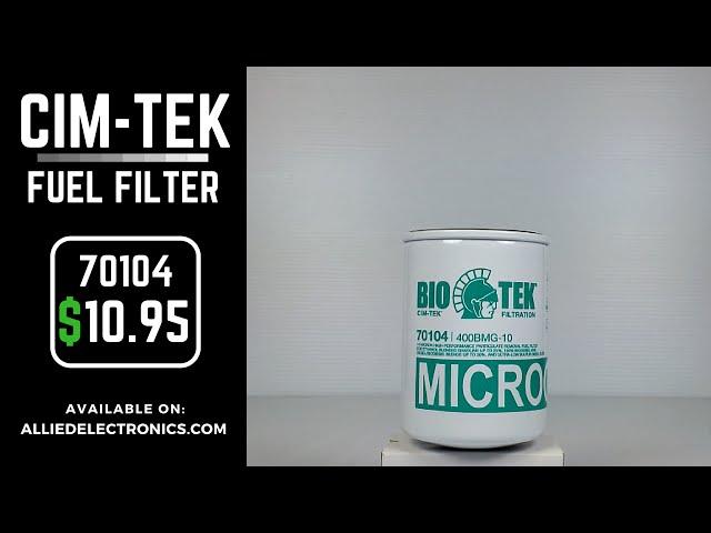 Cim-Tek 70104 Fuel Filter: 10 Micron 1 1/2" 16 UNF 1" Flow 400BMG-10