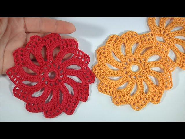 AMAZINGLY SIMPLE and VERY BEAUTIFUL NAPKIN Doily /Crochet for BEGINNERS /Crochet #elenarugalstudio