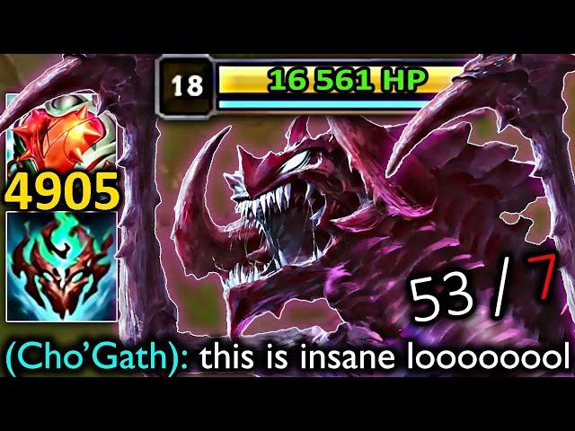 BIGGEST CHO'GATH IN SEASON 13 (16 500 HP, 4905 HEARSTEEL STACKS)