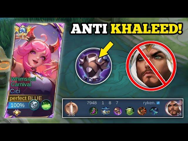 12 KILLS! | CICI BEST BUILD TO DOMINATE META KHALEED IN EXP LANE! -MLBB