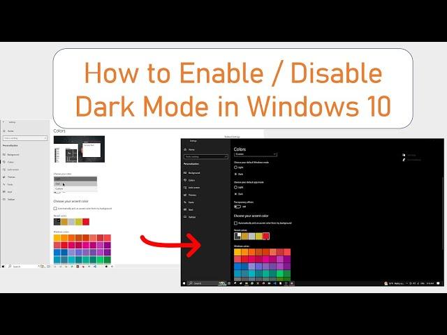 How to Enable / Disable Dark Mode in Windows 2023