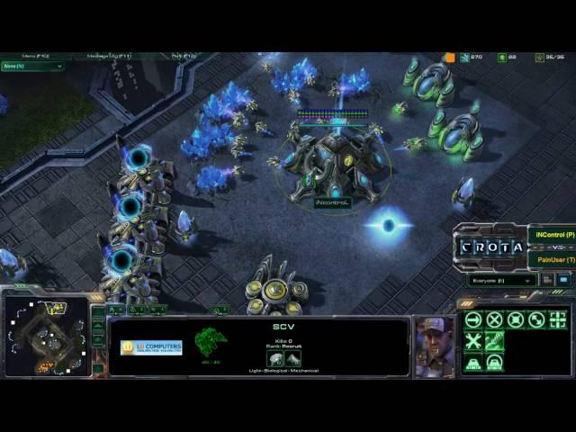 StarCraft 2 - SC180 PainUser vs iNcontrol TvP on Metalopolis G2 Part 1