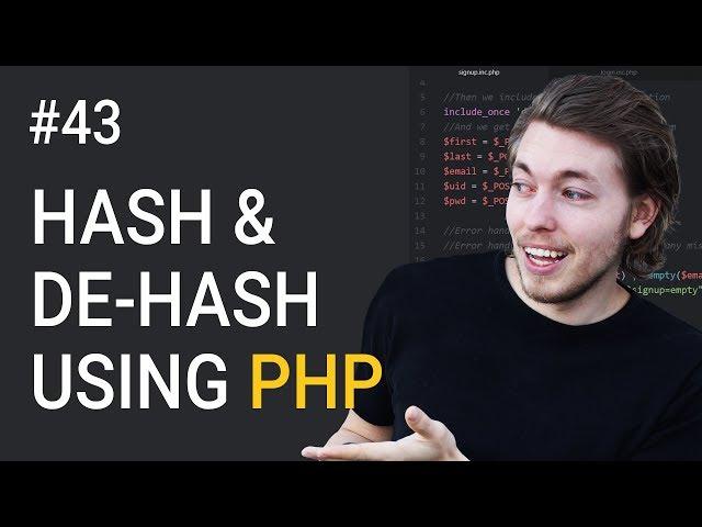 43: Hashing and de-hashing data using PHP | PHP tutorial | Learn PHP programming