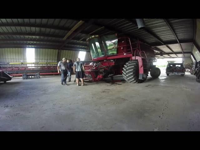 Removing the Feederhouse from Case IH 2388