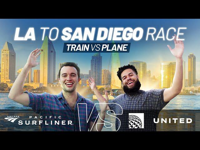 Racing from LA to San Diego! | Amtrak's Pacific Surfliner vs United