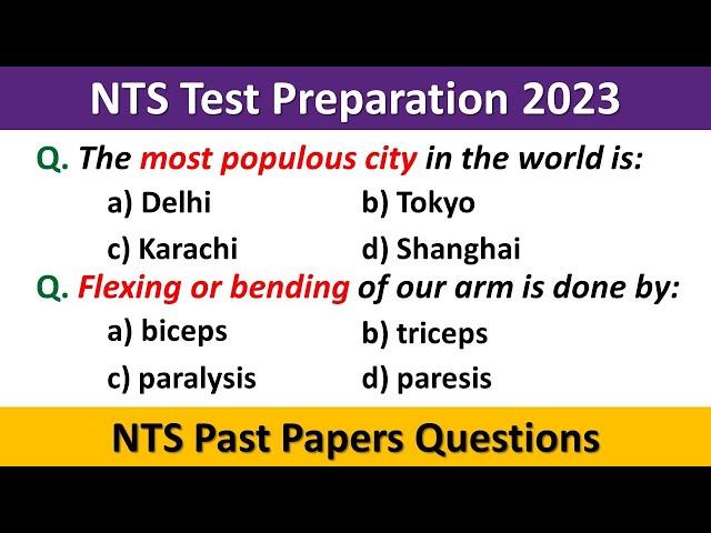 NTS Test Preparation 2023 | NTS Preparation 2023 | NTS NAT Test Preparation 2023 | NTS Past Papers