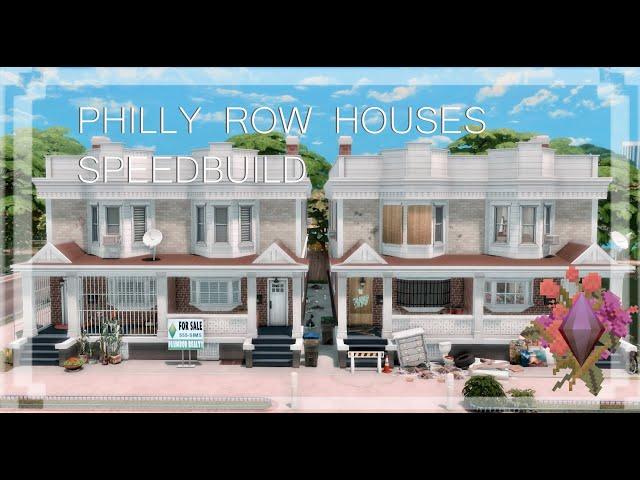 philly row houses (no cc) | sims 4 speedbuild | prod. chaos