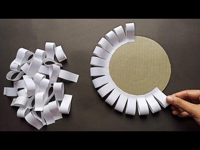 White paper flower wall hanging craft ideas/ Easy and beautiful wall hanging/ home decoration