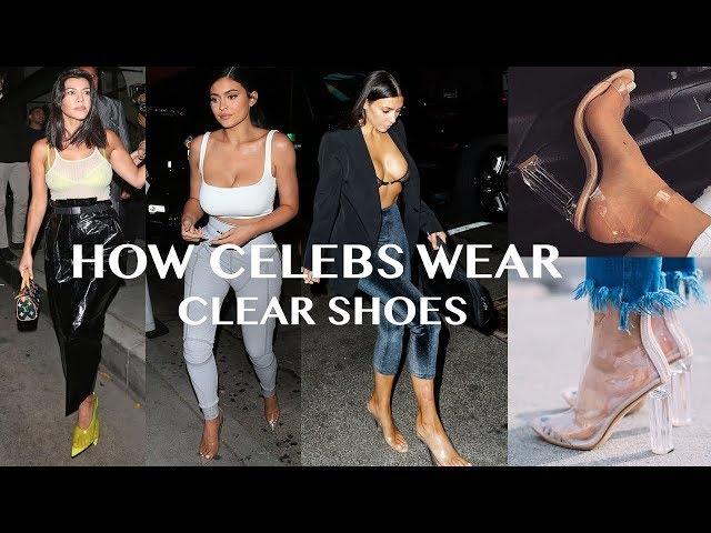 How Celebrity Wear Clear Shoes? 2018 Translucent Yeezy Style