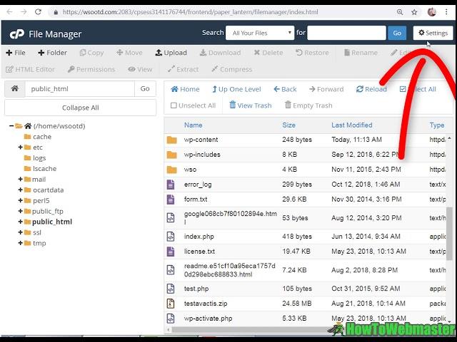 How to Edit .HTACCESS and View Hidden Files in CPanel File Manager