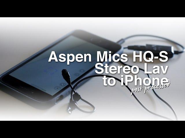 Aspen Mics HQ-S Stereo Lav (processed) for iPhone Video