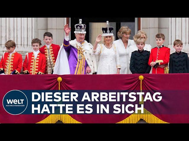 ENDE GUT, ALLES GUT? Gekrönter König Charles III. und Camilla zeigen sich auf Balkon | WELT Thema