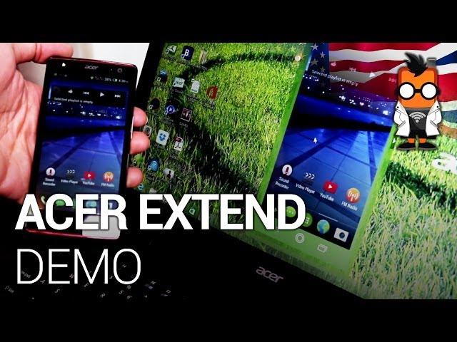 Acer Extend Demo: Easy access to a smartphone and it's apps from the PC