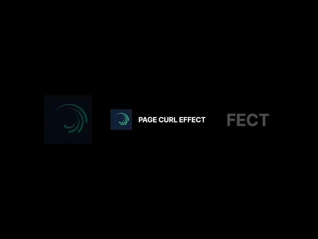 Alight Motion Page Curl Effect || page curl video editing tutorial alight motion #alightmotion #xml