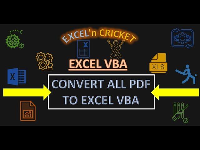 Excel VBA CONVERT ALL PDF FILES TO EXCEL SHEETS