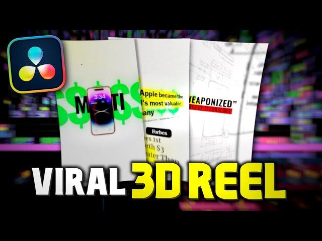 Edit 3D Viral Instagram Reels in Davinci Resolve (Houston Kold)