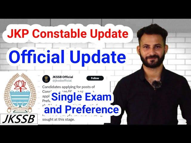 JKP Constable Recruitment 2024 || Latest Update by JKSSB  Official  #jkp