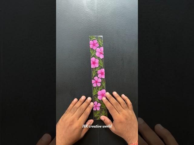 How to Make Beautiful Bookmark With Flowers #shorts #ytshorts #flowers #hkcreativeworld