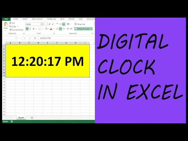 Digital Clock in Excel || VBA Tips & Tricks