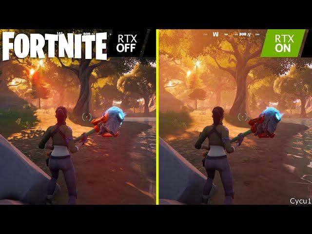 Fortnite Ray Tracing ON vs OFF 4K RTX 3080 Graphics Comparison