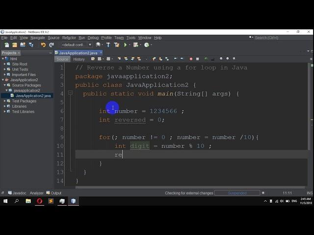 How to Reverse a Number Reverse a number using a for loop in Java