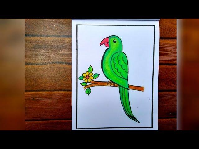 Parrot drawing || How to draw easy parrot step by step