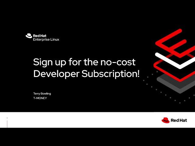 Sign up for the No-cost Developer Subscription for Red Hat Enterprise Linux