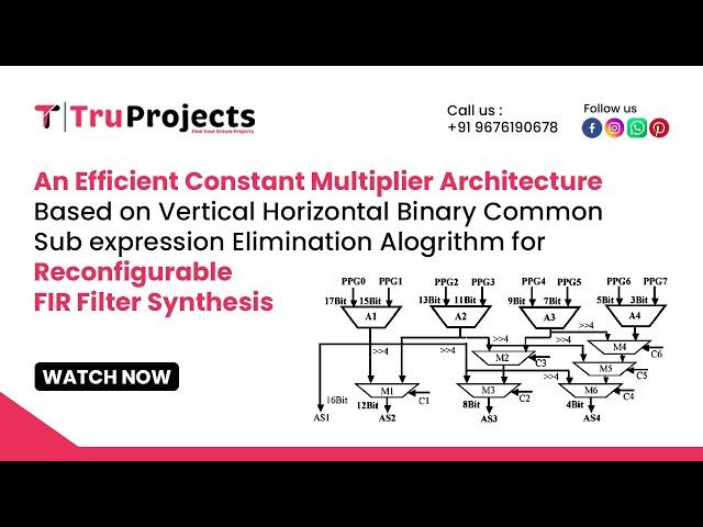 An Efficient Constant Multiplier Architecture Based on Vertical Horizontal Binary Common Sub express