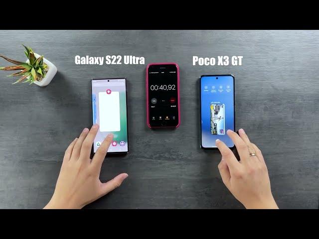 Galaxy S22 Ultra vs Poco X3 GT Speed Test