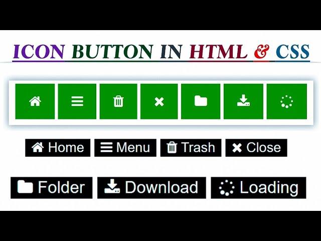 Icon Button HTML CSS || HTML CSS Button Design || HINDI || How to use Font Awesome Icons
