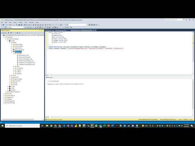 SQL Lesson 4: Create a child table, Create a row, Inner Join to get the parent customer's data!