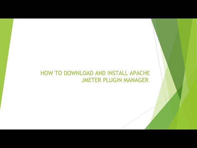 How to Download and install Apache JMeter plugin manager