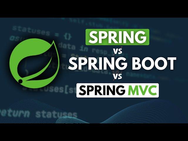  Spring vs Spring Boot vs Spring MVC: Understanding the Differences! 