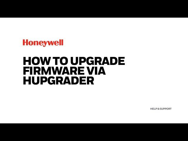 How to upgrade firmware via HUpgrader