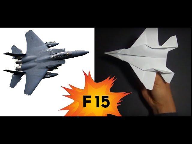 Como hacer un Avión de Papel DE GUERRA  F - 15 Militar