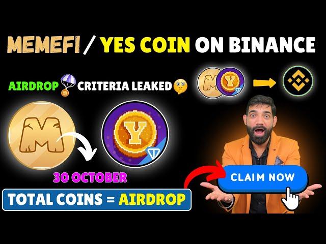 MEMEFI On Binance | MemeFi Distribution, Withdrawal News | Yes Coin Listing on Binance | Yes Mining