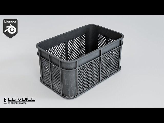 how to model this Plastic Crate in blender _ Blender Modeling